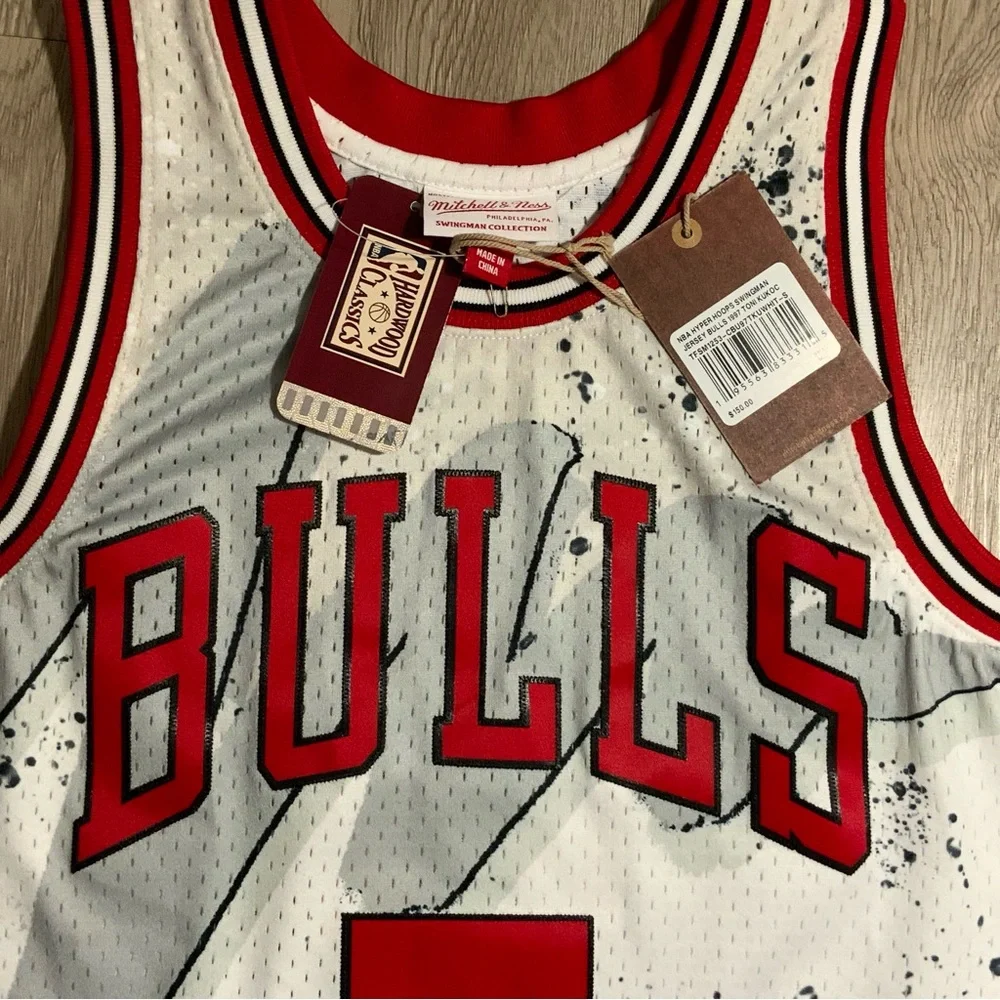New Mitchell & Ness White Chicago Bulls 97-98 Toni Kukoc Swingman Jersey S - Picture 9 of 11